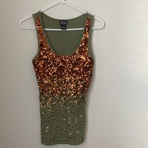 Dots Sequined Tank Top
